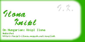 ilona knipl business card